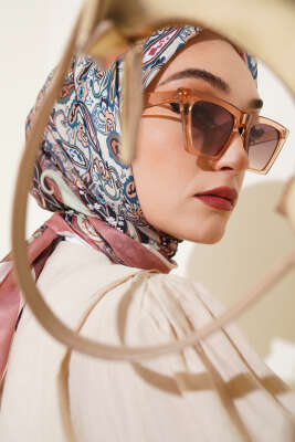 Paisley Desenli Soft Pamuk Eşarp Tarçın 