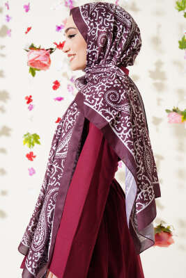 Paisley Desenli Soft Şal Acı Kahve - Başörtüsü