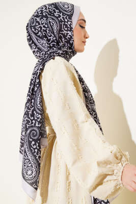 Paisley Desenli Soft Şal Bej - Başörtüsü