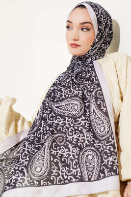 Paisley Desenli Soft Şal Bej - Başörtüsü