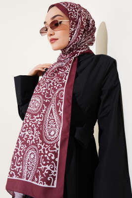 Paisley Desenli Soft Şal Kahve - Başörtüsü