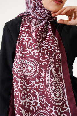 Paisley Desenli Soft Şal Kahve - Başörtüsü