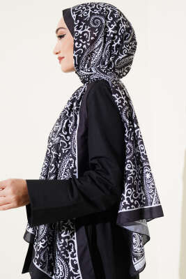 Paisley Desenli Soft Şal Siyah - Başörtüsü