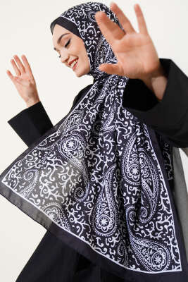 Paisley Desenli Soft Şal Siyah 