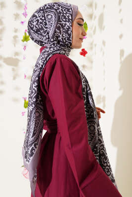 Paisley Desenli Soft Şal Vizon - Başörtüsü