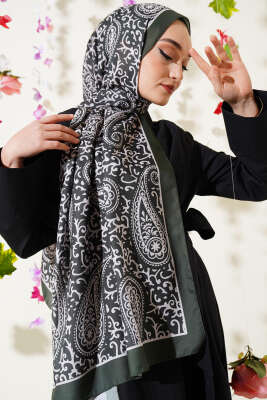 Paisley Desenli Soft Şal Zümrüt - Başörtüsü