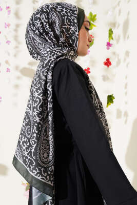 Paisley Desenli Soft Şal Zümrüt - Başörtüsü