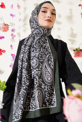 Paisley Desenli Soft Şal Zümrüt 