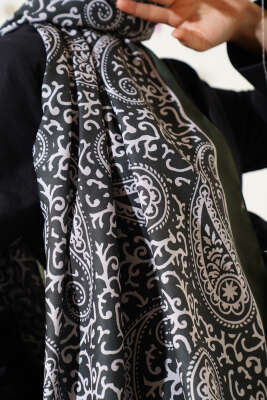 Paisley Desenli Soft Şal Zümrüt - Başörtüsü