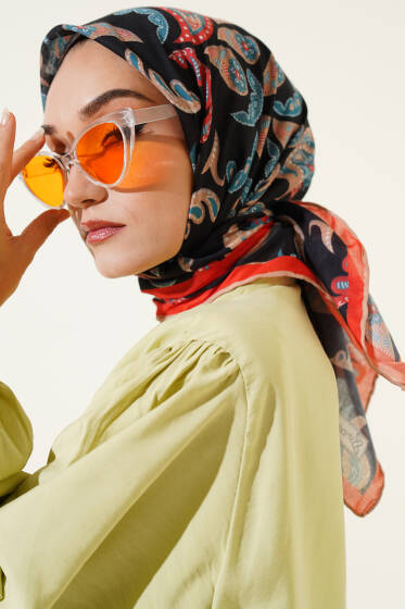 Paisley Detaylı Eşarp Latte - Başörtüsü