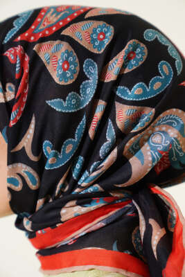 Paisley Detaylı Eşarp Latte - Başörtüsü