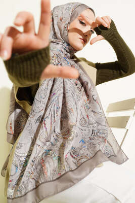 Paisley İşlemeli Soft Şal Nefti 