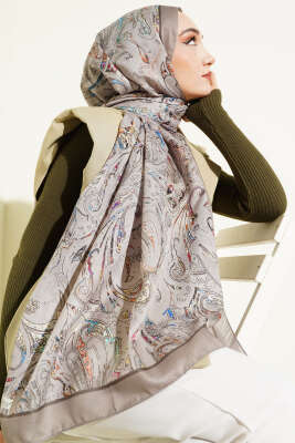 Paisley İşlemeli Soft Şal Nefti - Başörtüsü