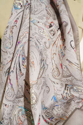 Paisley İşlemeli Soft Şal Nefti - Başörtüsü