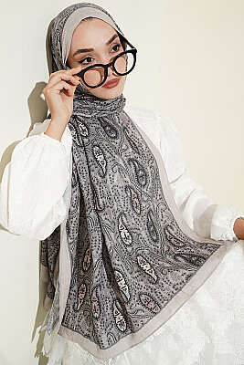 Paisley Kraş Modal Şal Bej - MODA KAŞMİR