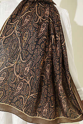 Paisley Kraş Modal Şal Kamuflaj Yeşili - Başörtüsü