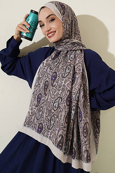 Paisley Kraş Modal Şal Taş - Başörtüsü