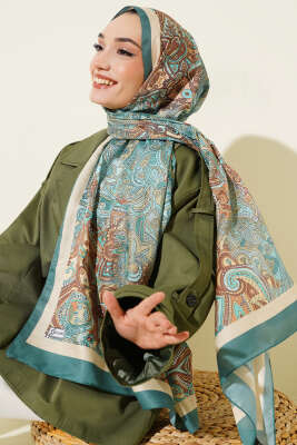 Paisley Motifli Şal Zümrüt 