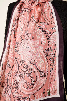 Paisley Motifli Soft Şal Acı Kahve - Yılın Fırsatı