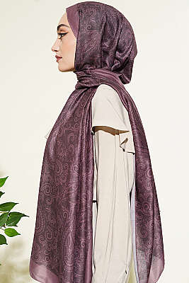 Paisley Motifli Soft Şal Acı Kahve - Başörtüsü
