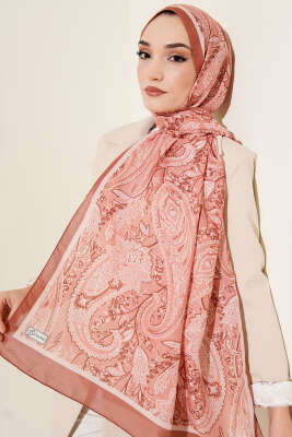 Paisley Motifli Soft Şal Camel 