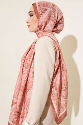 Paisley Motifli Soft Şal Camel - Başörtüsü