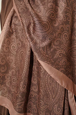 Paisley Motifli Soft Şal Latte - Başörtüsü
