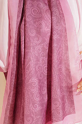 Paisley Motifli Soft Şal Leylak - Başörtüsü