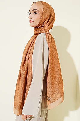 Paisley Motifli Soft Şal Camel - Başörtüsü