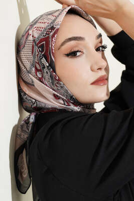 Paisley Retro Desen Eşarp Siyah 