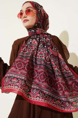 Paisley Rüyası Serisi Şal Bordo 