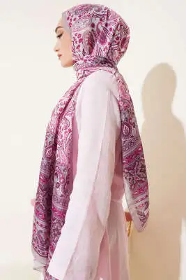 Paisley Rüyası Serisi Şal Vizon - Başörtüsü
