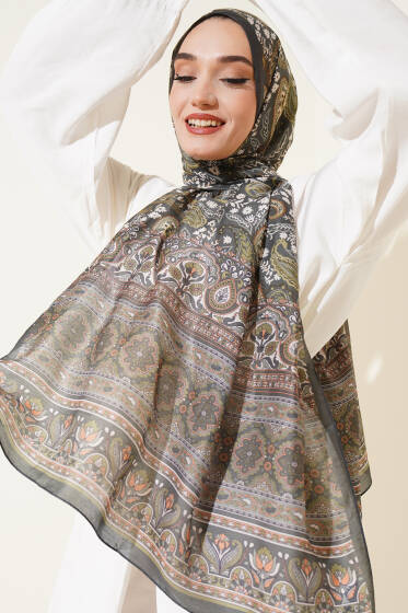 Paisley Rüyası Serisi Şal Zümrüt - Başörtüsü