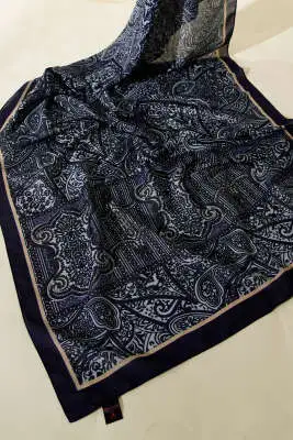 Paisley Şerit Geçişli 3'lü Şal Seti Asorti 1 - Desenli Şal Seti