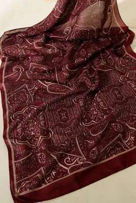 Paisley Şerit Geçişli 3'lü Şal Seti Asorti 1 - Desenli Şal Seti