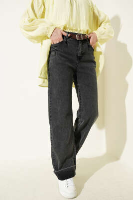 Palazzo Kemerli Kot Pantolon Füme - MUSTİ