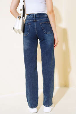 Palazzo Yüksek Bel Kot Pantolon Mavi - Kadın Giyim Modelleri