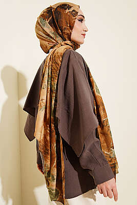 Palet Desen Vio Light Şal Camel - Başörtüsü