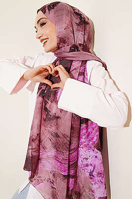 Palet Desen Vio Light Şal Eflatun - MODA KAŞMİR