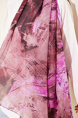 Palet Desen Vio Light Şal Eflatun - Başörtüsü