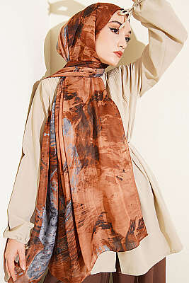 Palet Desen Vio Light Şal Latte - MODA KAŞMİR