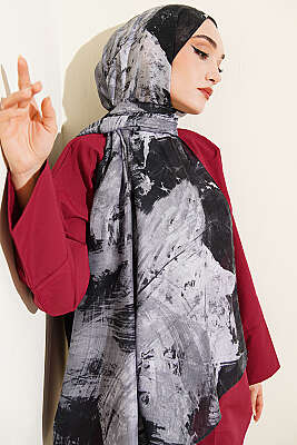 Palet Desen Vio Light Şal Siyah - MODA KAŞMİR