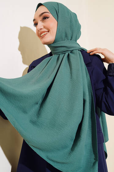 Pamuk Cazz Şal İpek Serisi Çağla Yeşili - Black&White