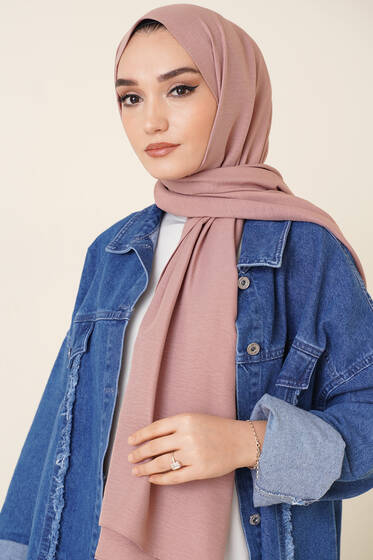 Pamuk Cazz Şal İpek Serisi Gül Pembe - Black&White