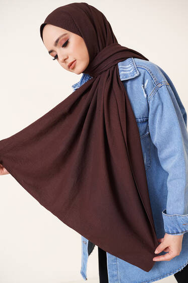 Pamuk Cazz Şal İpek Serisi Koyu Kestane - Black&White