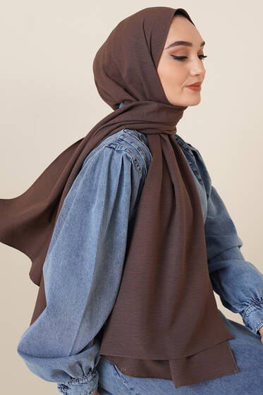 Pamuk Cazz Şal İpek Serisi Koyu Vizon - Black&White