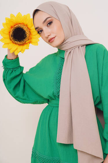 Pamuk Cazz Şal İpek Serisi Soft Vizon - Black&White