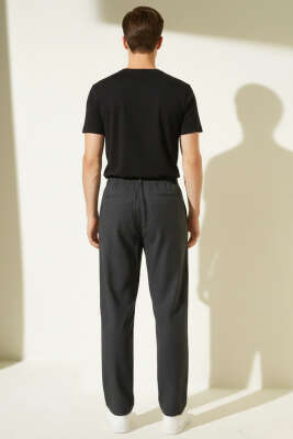 Pamuklu Baggy Erkek Kumaş Pantolon Antrasit - Erkek Pantolon