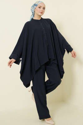 Pançolu Oversize Tensel İkili Takım Lacivert - İkili Takım