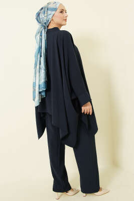 Pançolu Oversize Tensel İkili Takım Lacivert - İkili Takım